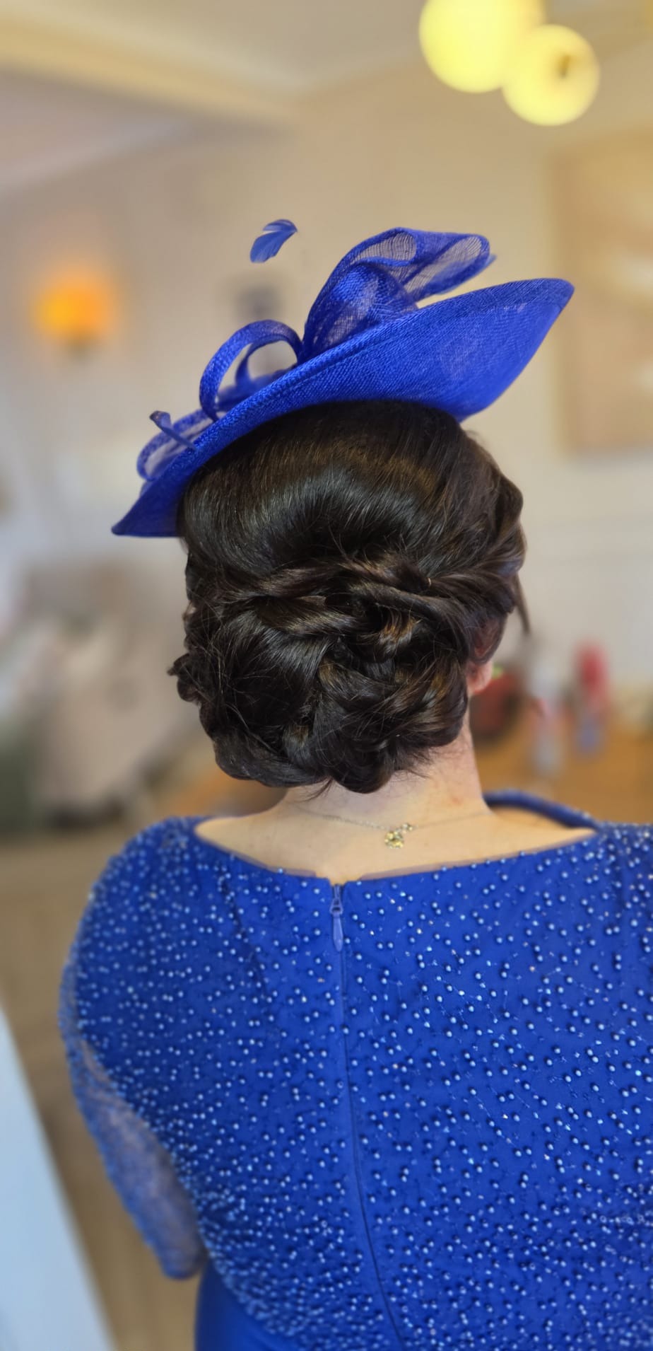 Occasion updo with fascinator — Head Quarters Hair Salon, Longford