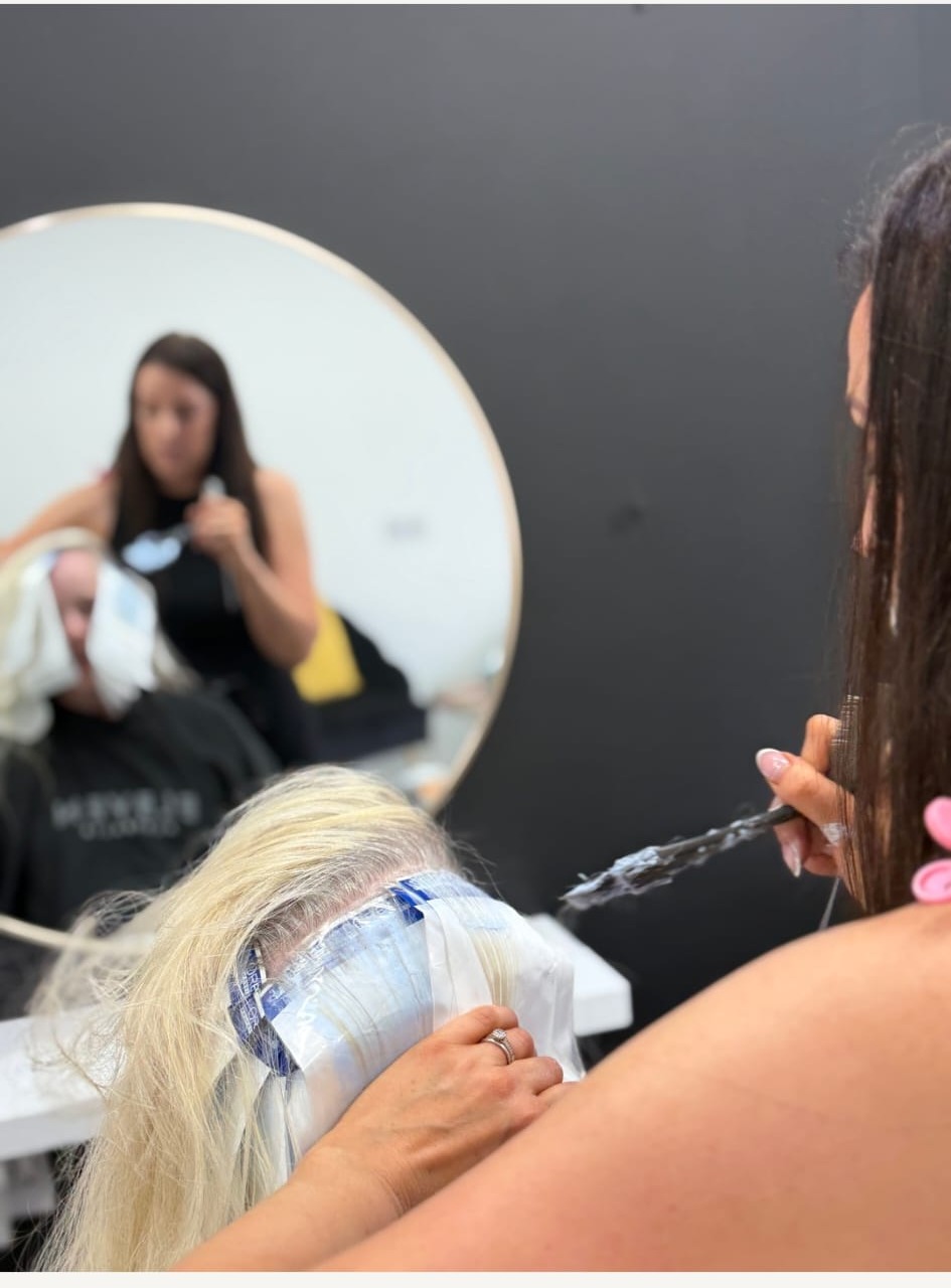 Foil colour application — Head Quarters Hair Salon, Longford